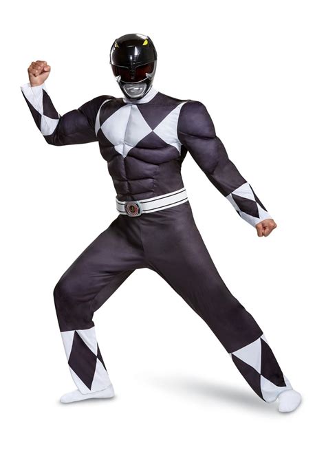 Black Ranger Classic Muscle Men Costume - TV Show Costumes