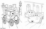 Cars Characters coloring Page sketch template