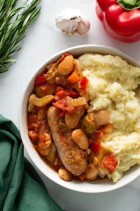 The BEST Slow Cooker Sausage Casserole | Hint of Healthy
