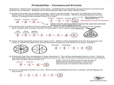 Practice 30 Instantly Compound events Worksheets – Simple Template Design