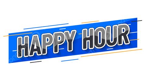 Happy Hour In Wide Banner Style, Happy, Hour, Happy Hour PNG and Vector with Transparent ...