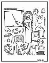 Teacher Coloring Pages Free PDF Printables  Simply Love Coloring sketch template