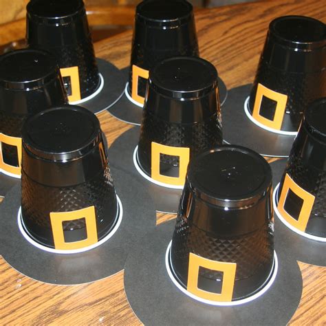 Thanksgiving Pilgrim Hat Cups Craft | Preschool Crafts for Kids