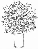 Flower Bouquet Coloring Pages Home Sketch Page sketch template