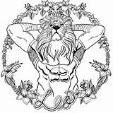 Adult Coloring Pages Leo sketch template