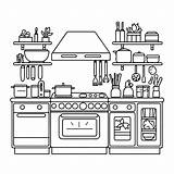 Stove Coloring Page sketch template