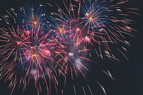 Royalty-Free photo: Fireworks display in the night sky | PickPik