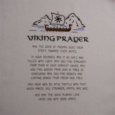 Viking Prayer Cross Stitch Pattern // Nordic Poem Digital | Etsy