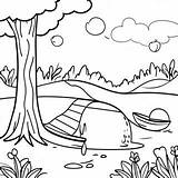 Relaxing Nature Scene Healing Coloring Page 36584 28938 sketch template