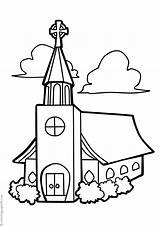 Coloring Iglesia Igreja Communion Drawi Kirche Fensterbilder Fenster  sketch template