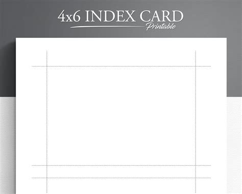 Printable 4x6 Index Cards - Free Printable Templates