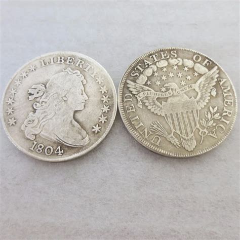 Aliexpress.com : Buy United States Coins 1804 Draped Bust Brass Silver Plated Dollar Copy Coin ...