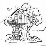 Tree House Adventure Coloring Page 15910 12540 sketch template