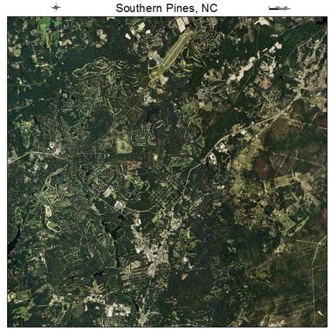 Aerial Photography Map of Southern Pines, NC North Carolina