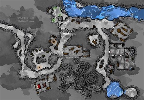 Bandits Lair D&D Battle Map Cave Water | Cartes, Labyrinthe