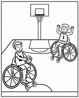 Coloring Wheelchair Disability Pages Man Catch Drawing Ball Handicap  sketch template