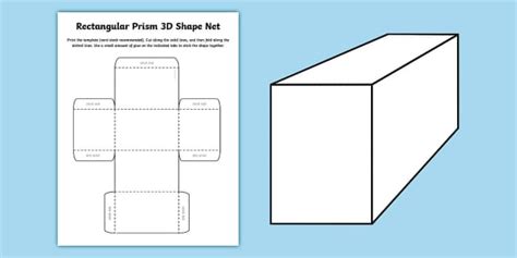 Rectangular Prism Net 3D | Grade 3, 4, 5 Math | Twinkl USA