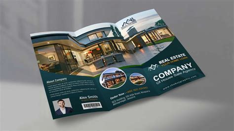 Modern Real Estate Tri Fold Brochure Design Template Free psd – GraphicsFamily