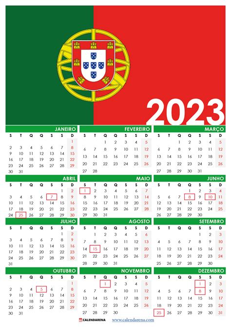 Calendário 2023 portugal com feriados para imprimir grátis, calendário 2023 com feriados ...