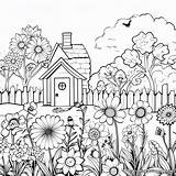 Flower Garden Coloring Sheets  Best Site sketch template