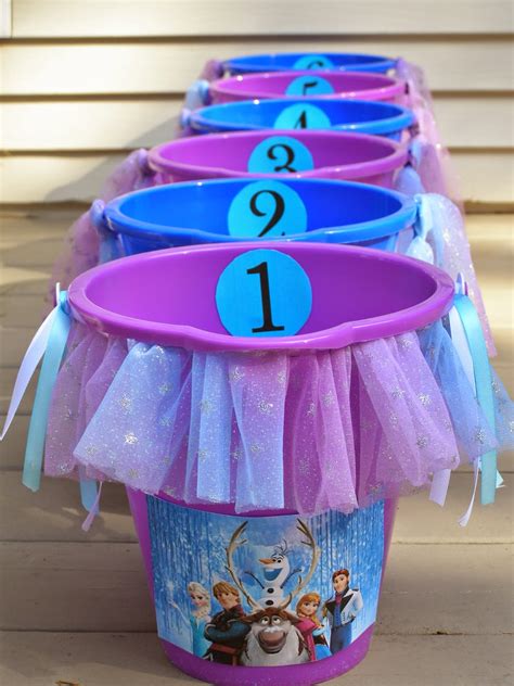 The Princess Birthday Blog: Princess Party Games: Frozen Bucket Toss