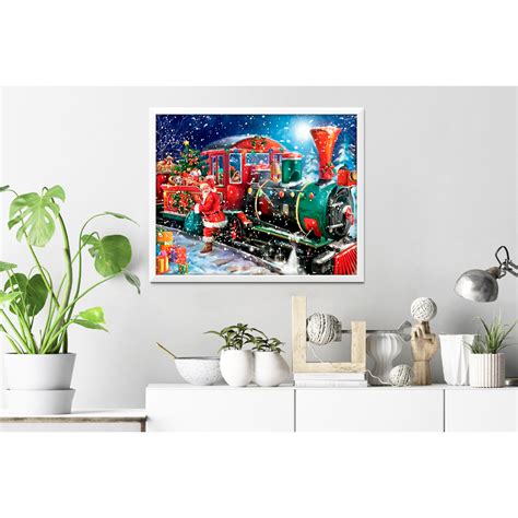 Christmas Train Paint by Numbers Kit | Just Paint by Numbers Store