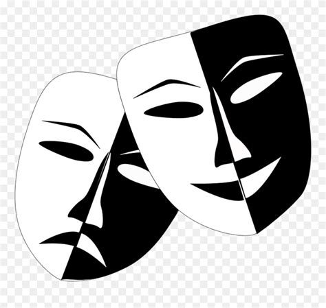 Comedy Drama Masks Clipart - Janel Star