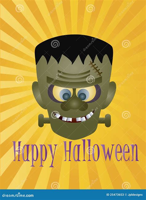 Happy Halloween Frankenstein Monster Illustration Stock Vector - Image: 25473653