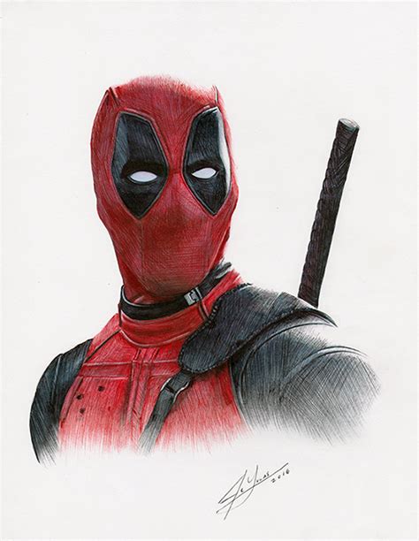 Deadpool Mask Drawing