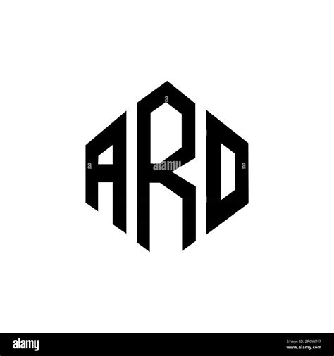 ARO letter logo design with polygon shape. ARO polygon and cube shape ...