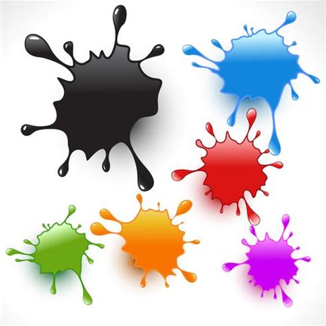 colorful paint splashes set 220688 Vector Art at Vecteezy