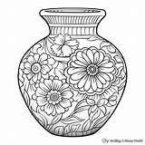 Empty Vase Coloring Pages  Free & Printable sketch template