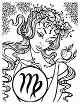 Virgo Coloring Pages Zodiac Sign Fun For All Ages sketch template