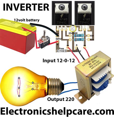 how to make 12 volt inverter - Electronics Help Care