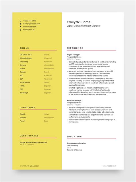 Modern, minimalistic, customizable resume template – entirely for free. You can easily change ...