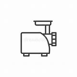 Electric Meat Grinder Outline Icon Stock Vector  Illustration Of sketch template