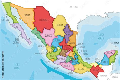 Map Of Mexico Regions Political And State Map Of Mexico | Porn Sex Picture