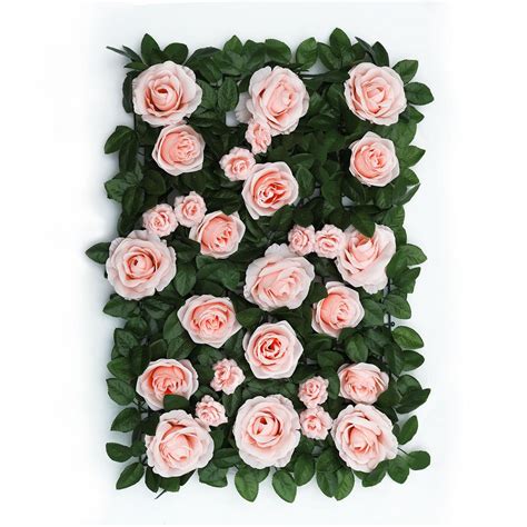 3 Sq Ft - Silk Rose Flower Wall Panels, Home Accent Backdrop Wall Decor | eHomemart