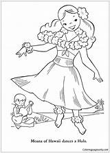 Moana Of Hawaiian Dances A Hula Coloring Page  Free Printable sketch template