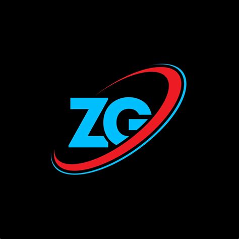 zg logo. zg design. blu e rosso zg lettera. zg lettera logo design ...