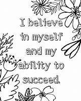Free Positive Affirmation Coloring Pages Pdf Printable  sketch template