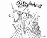 Pinkalicious Coloring Pages With Flower And Unicorn  Free Printable sketch template
