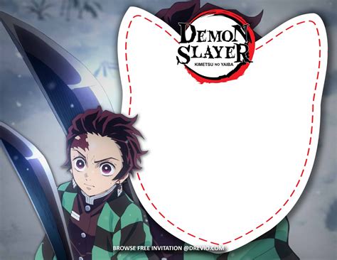 Japanese Anime Demon Slayer Themed Party Ideas - Drevio : Free And Printable Custom Invitation ...