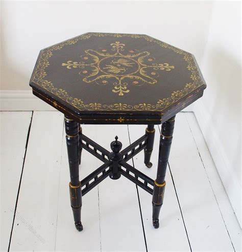 Aesthetic Movement Ebonised & Gilt Table - Antiques Atlas | Antique table, Side table, Aesthetic ...