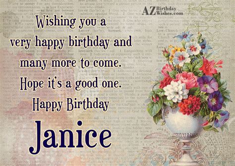 Happy Birthday Janice - AZBirthdayWishes.com