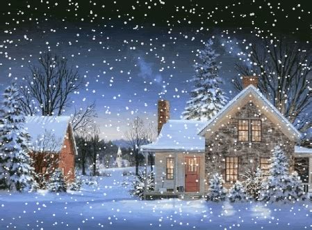 animated snow falling scene - Yahoo Search Results Christmas Scenery, Noel Christmas, Vintage ...