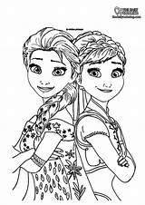 Free Printable Elsa And Anna Coloring Pages sketch template