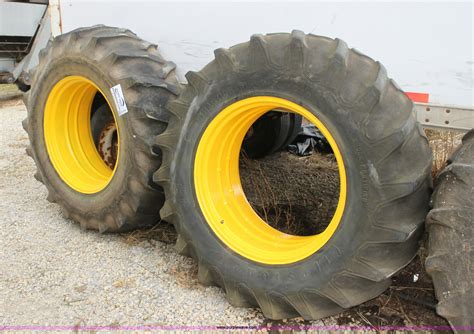 (2) Firestone 20.8-34 rear tractor tires and John Deere wheels in Udall ...