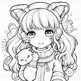 Black Anime Girls Coloring Pages sketch template