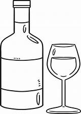 Glass And Wine Isolated Coloring Page For Kids 13679034 Vector Art At  sketch template